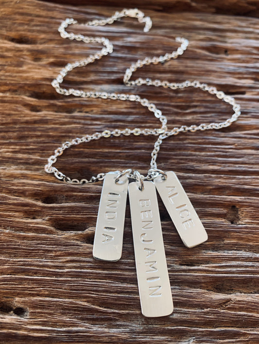 Noosa Jewellery - Personalised Sterling Silver Name Tag Necklace