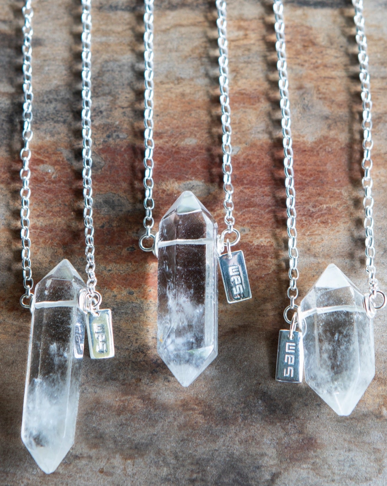 Clear Quartz Double Point Necklace