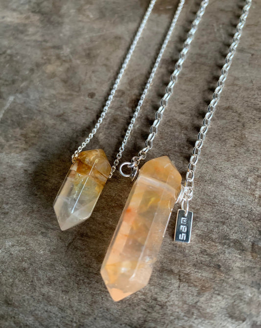 Yellow Hematoid Quartz Necklace