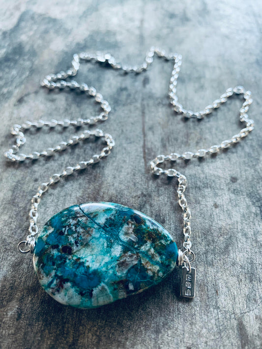 Chrysocolla Pebble Necklace