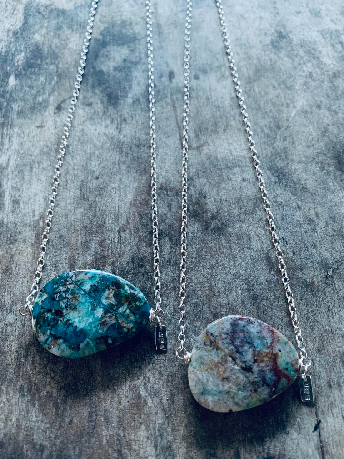 Chrysocolla Pebble Necklace