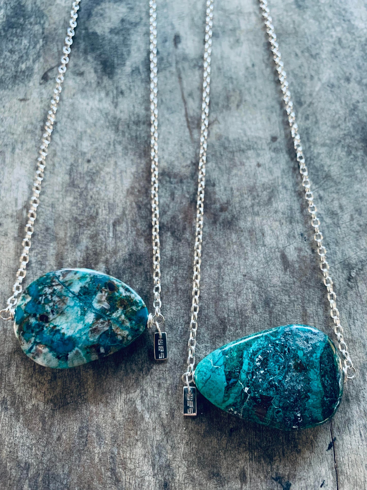 Chrysocolla Pebble Necklace