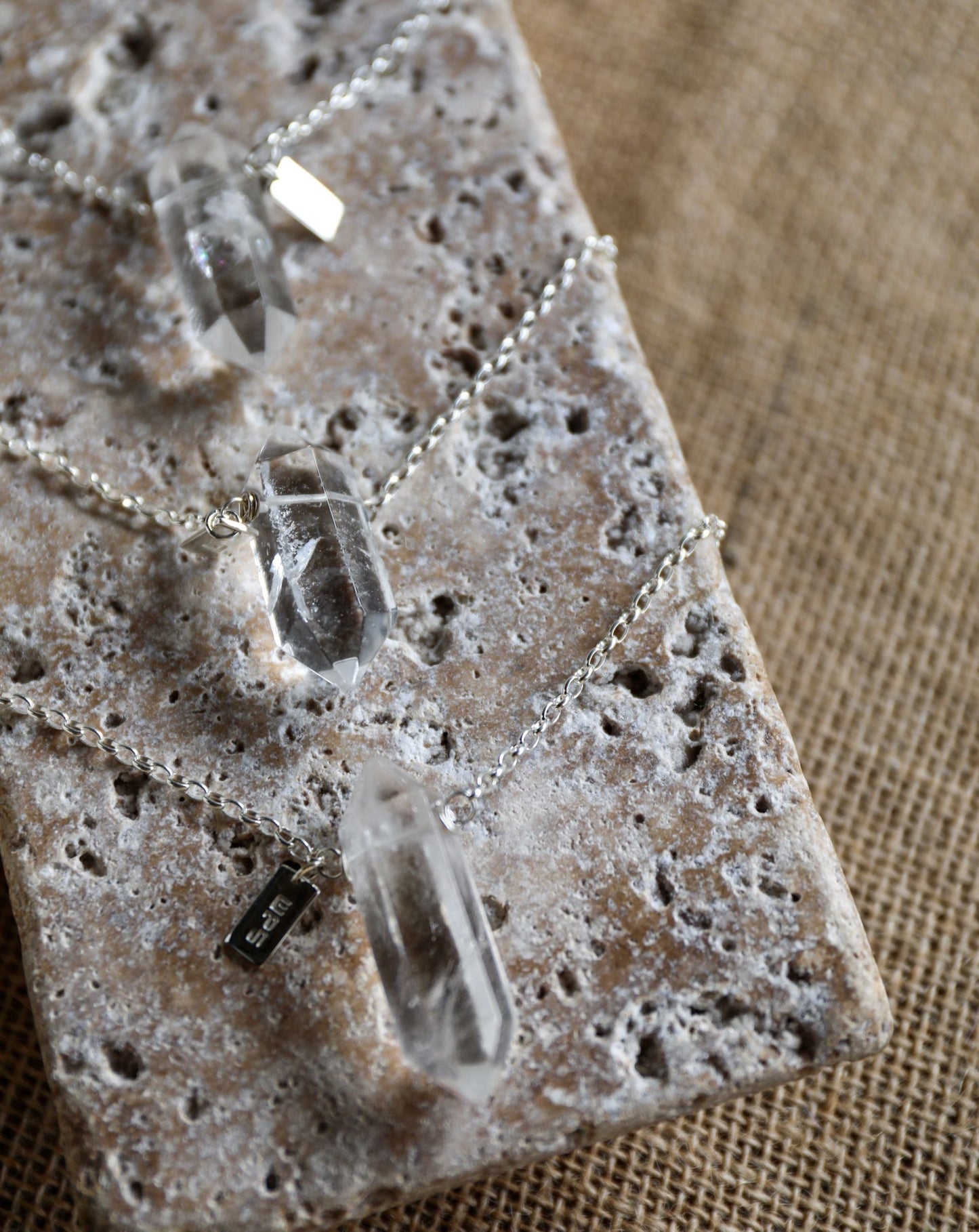 Clear Quartz Double Point Necklace