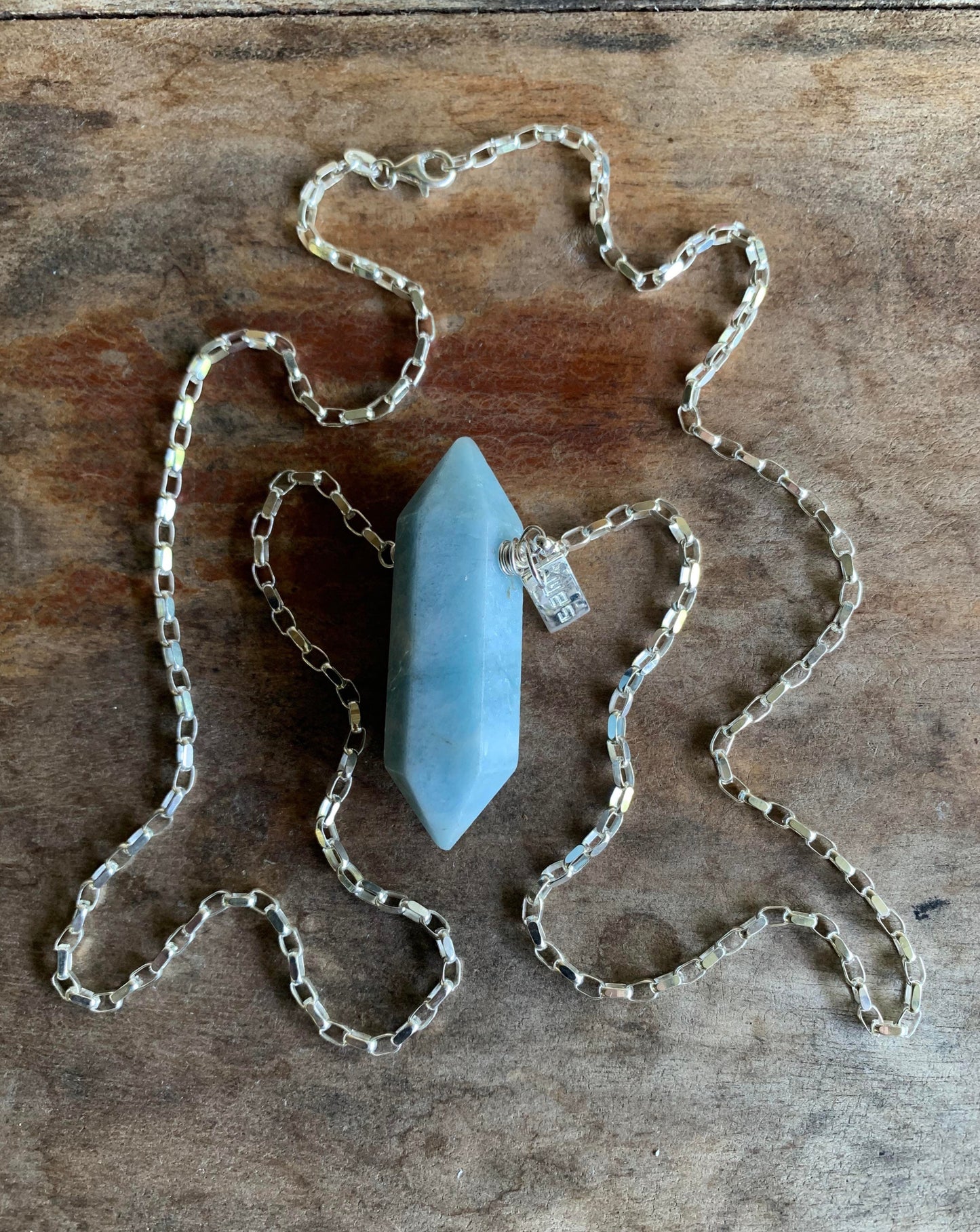 Aquamarine Double Point Necklace