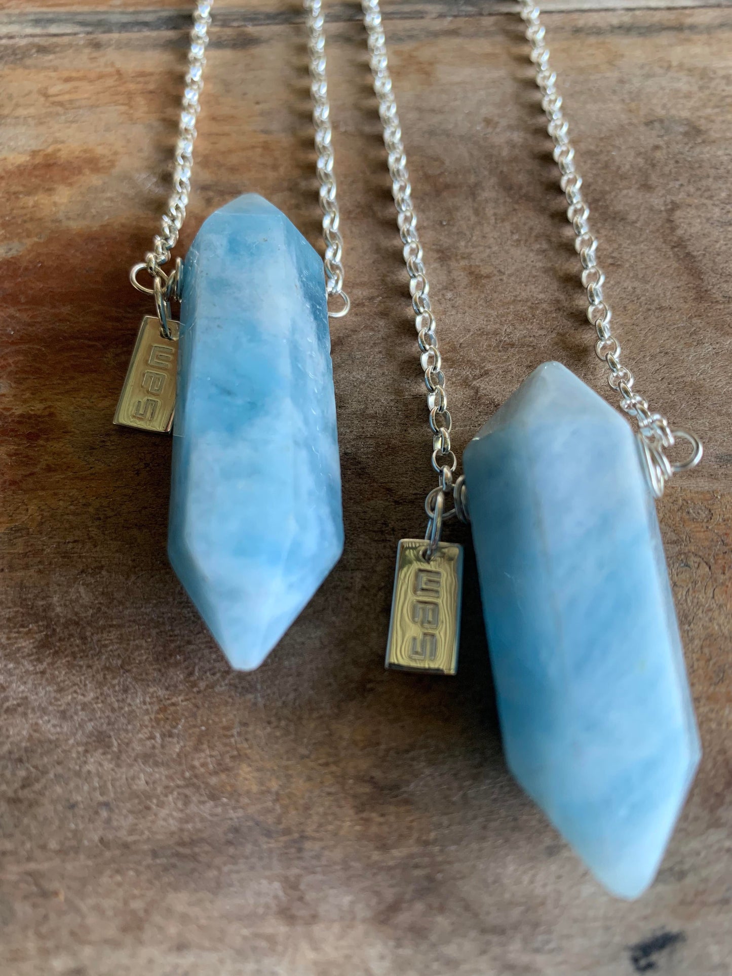 Aquamarine Double Point Necklace