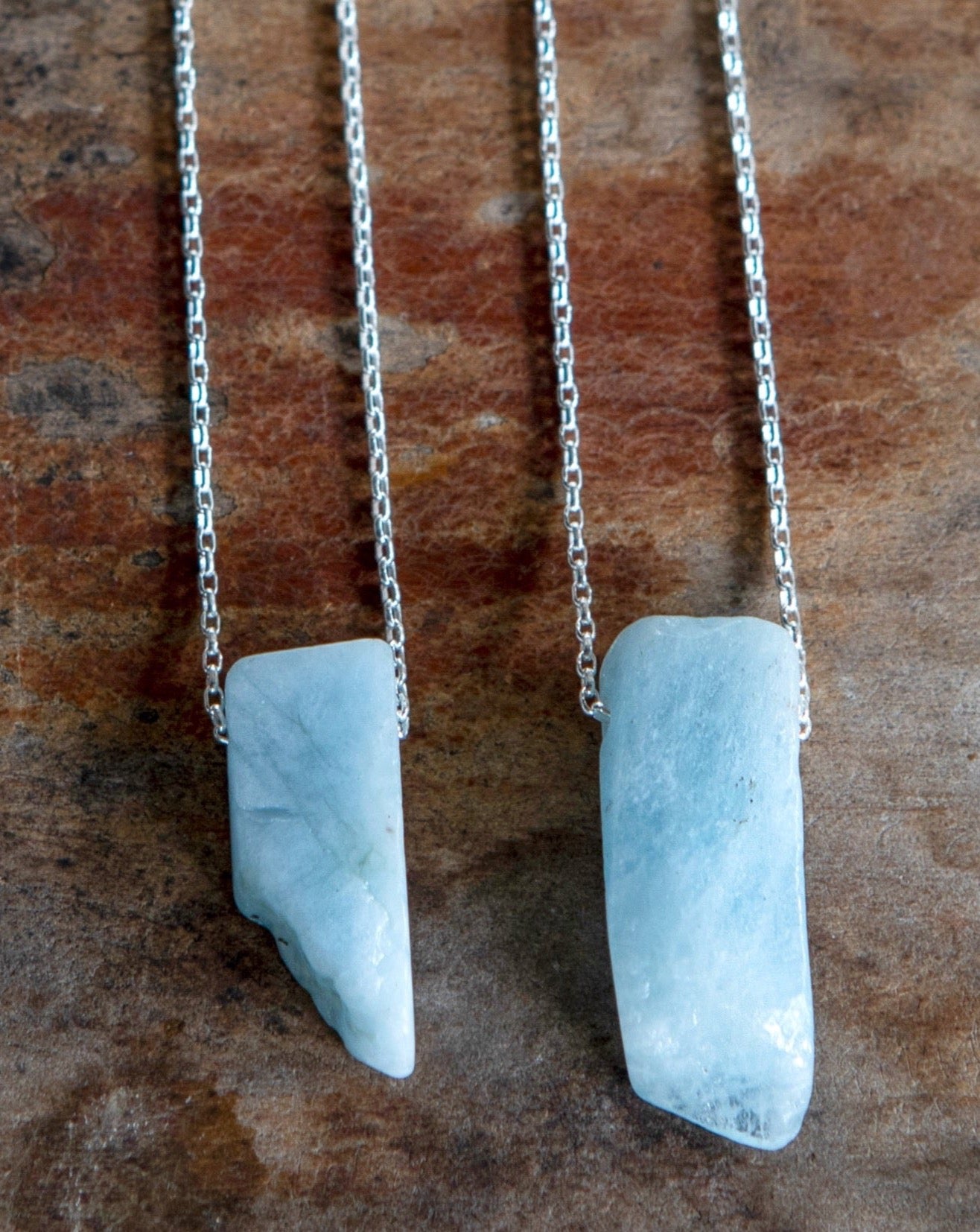 Aquamarine deals crystal necklace