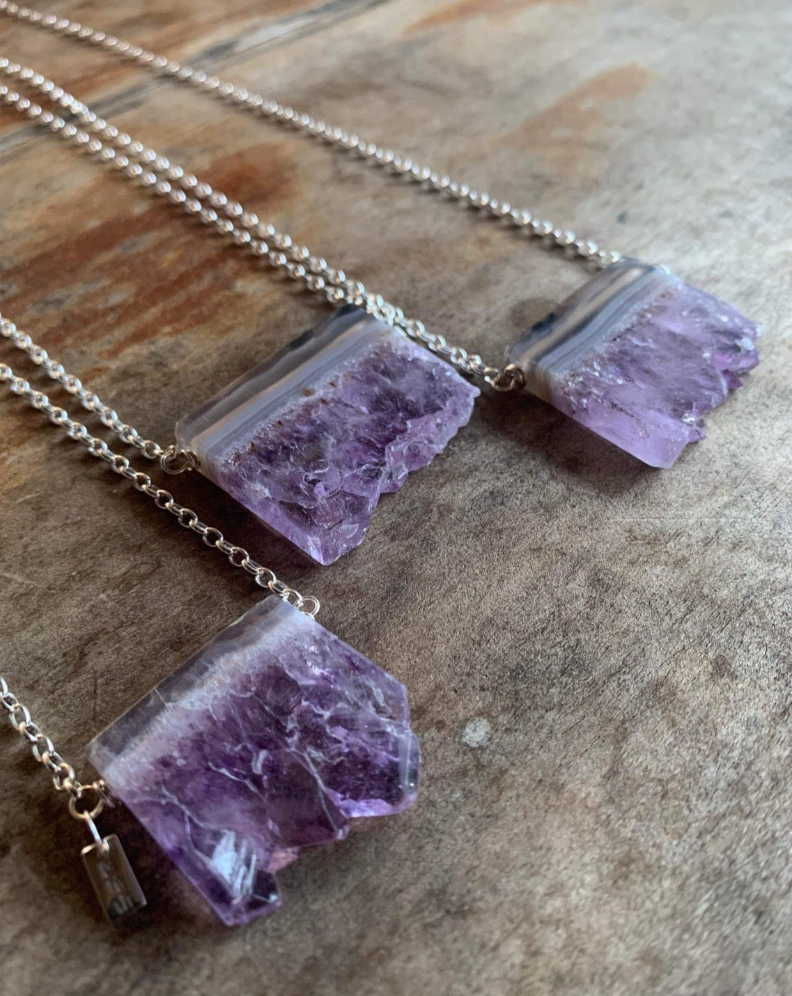 Amethyst Slice Necklace