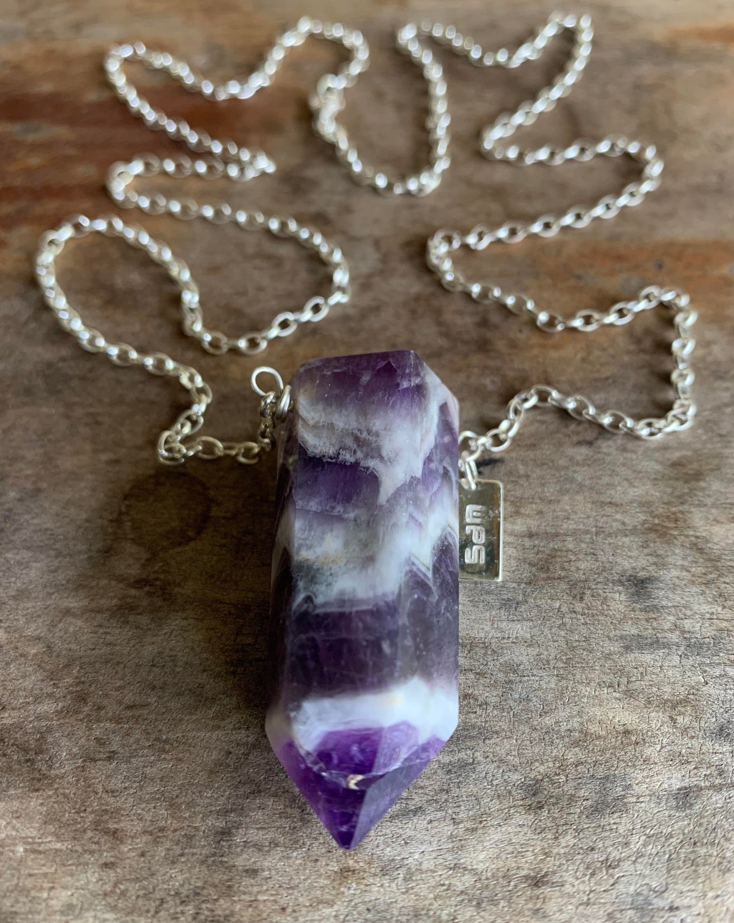 Amethyst Chevron Necklace