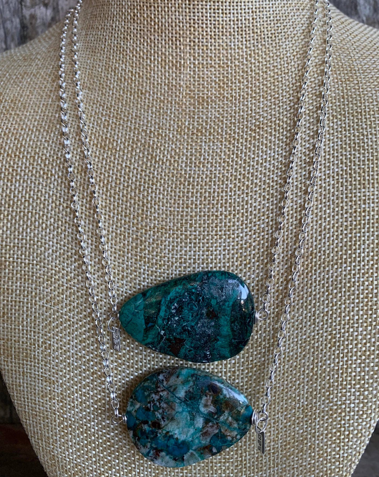 Chrysocolla Pebble Necklace