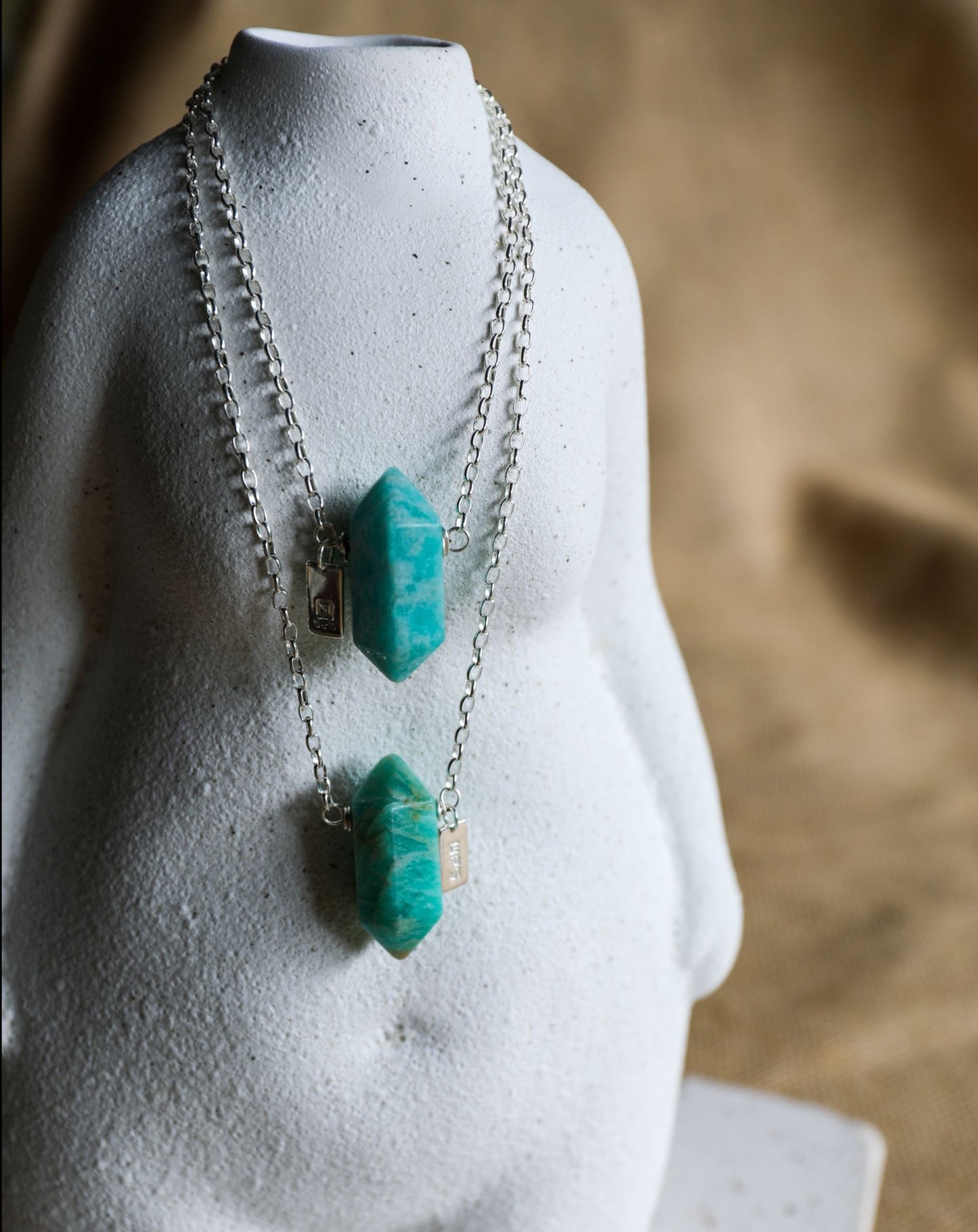 Amazonite Double Point Necklace