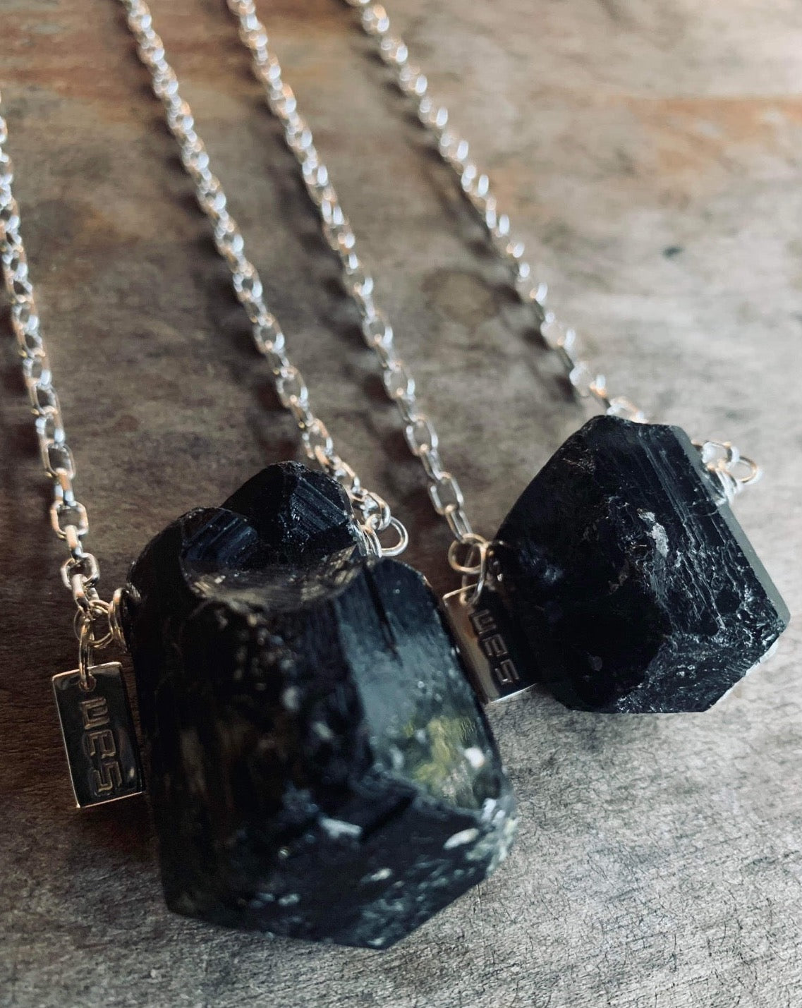 Black Tourmaline Raw Necklace