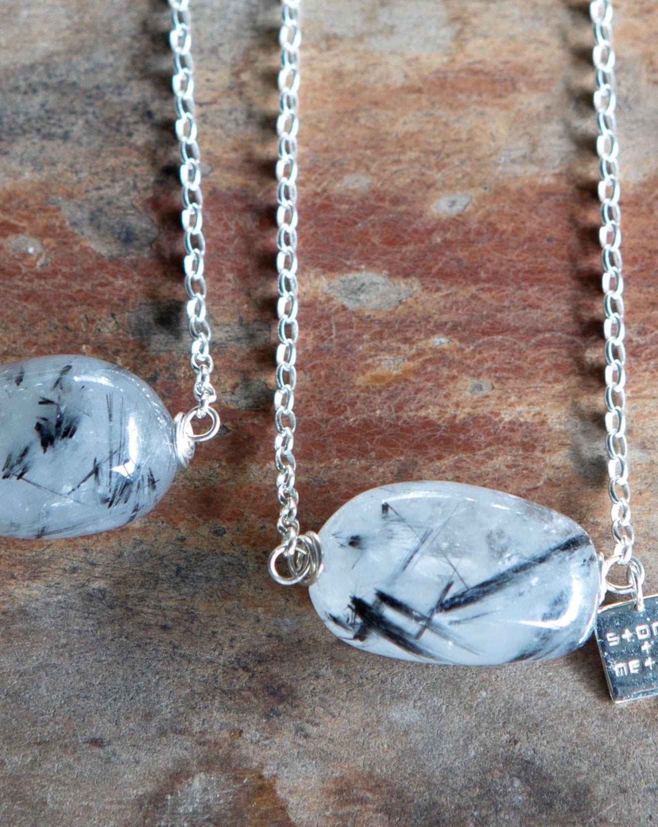 Tourmalinated Quartz Tumbled Necklace