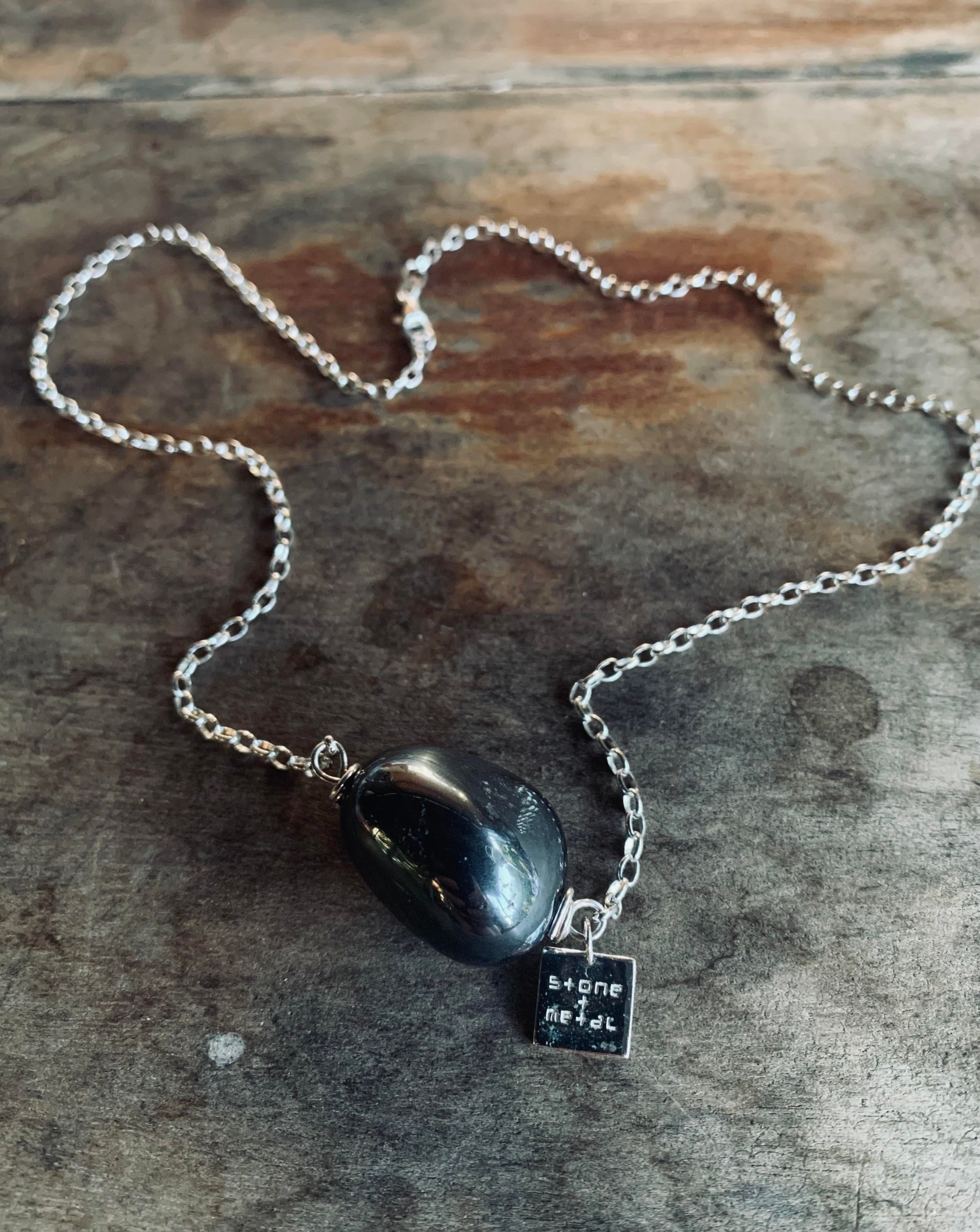 Real hematite deals necklace